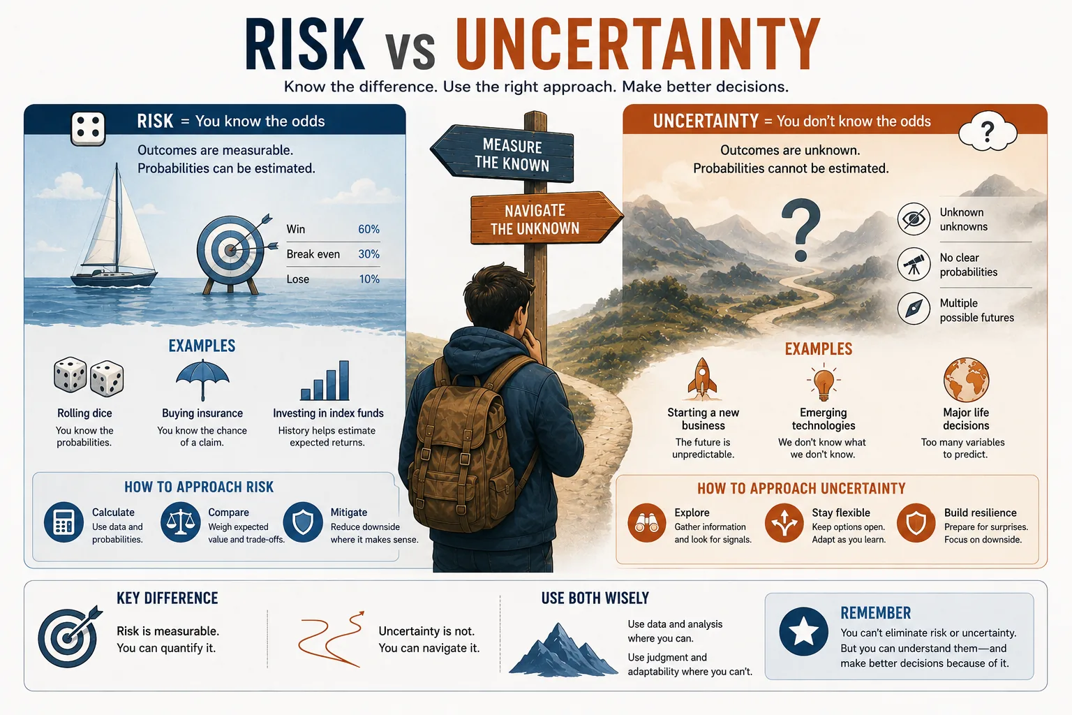 Risk vs Uncertainty: What People Confuse