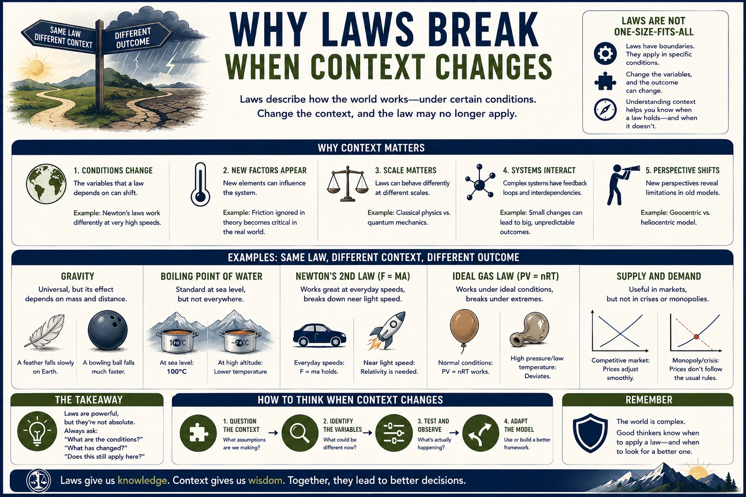 Why Laws Break When Context Changes
