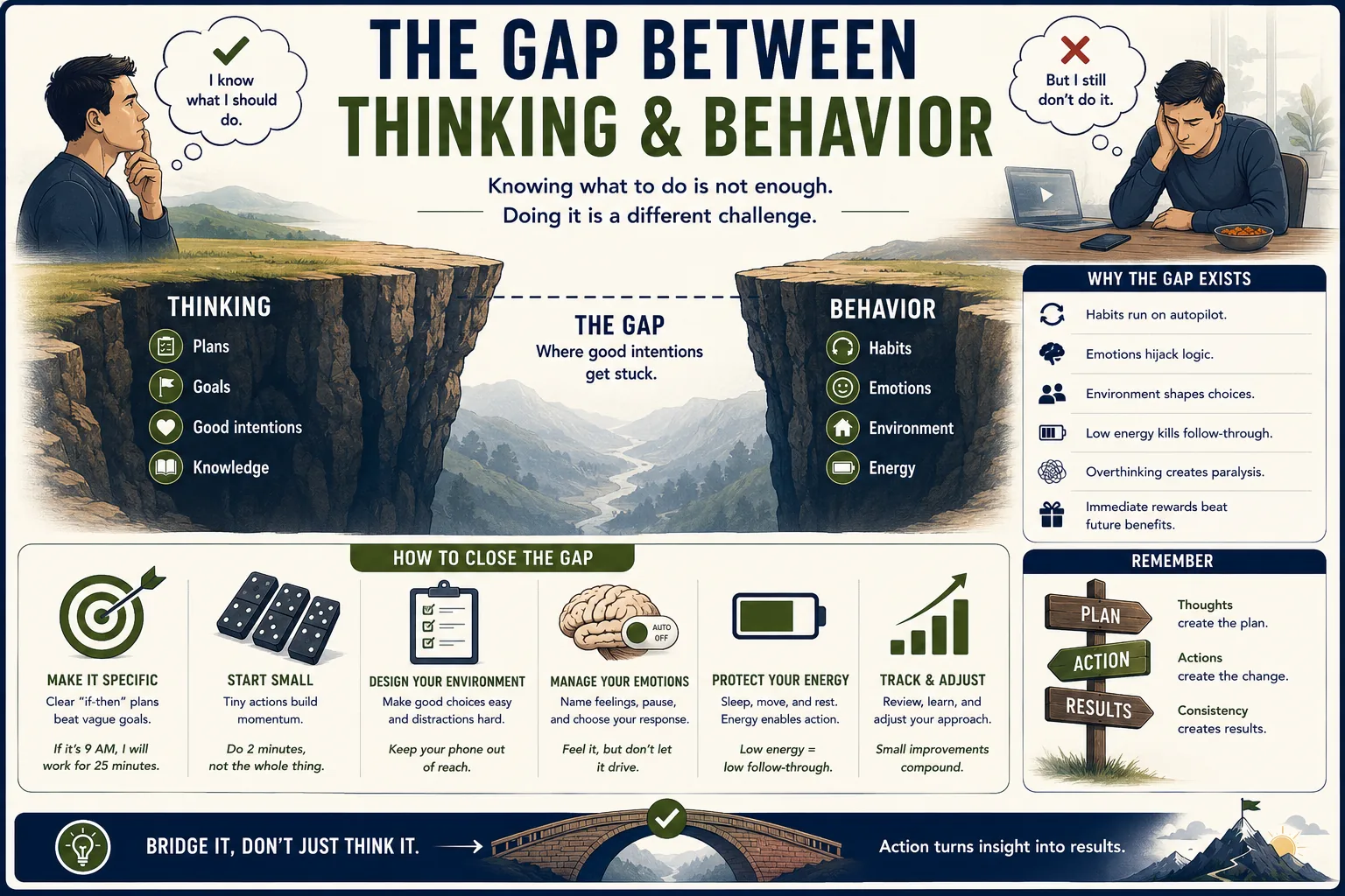 The Gap Between Thinking and Behavior