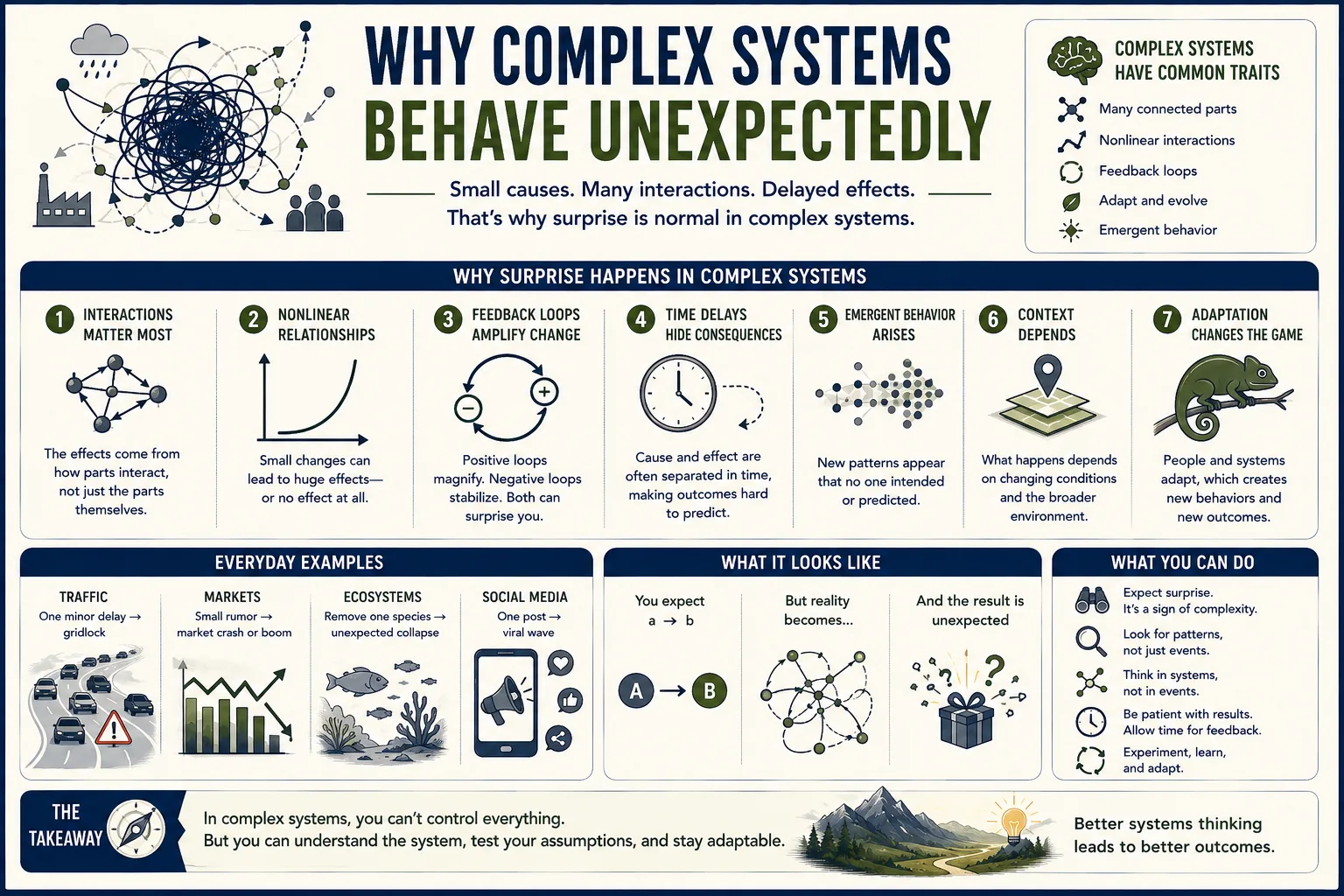 Why Complex Systems Behave Unexpectedly