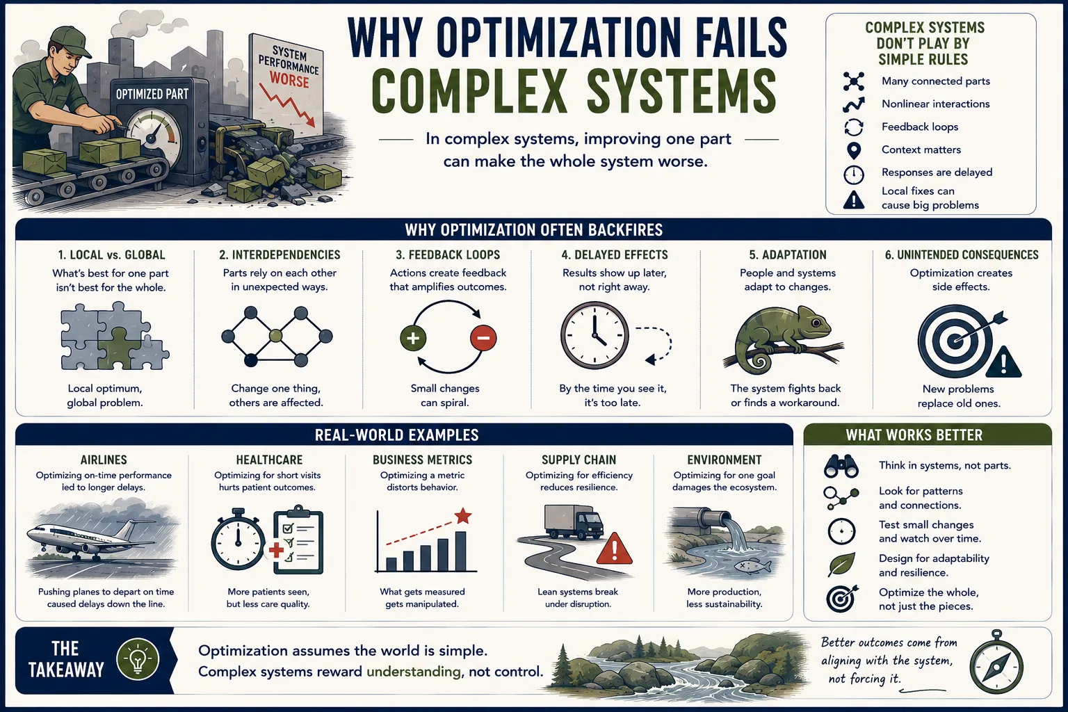 Why Optimization Fails in Complex Systems