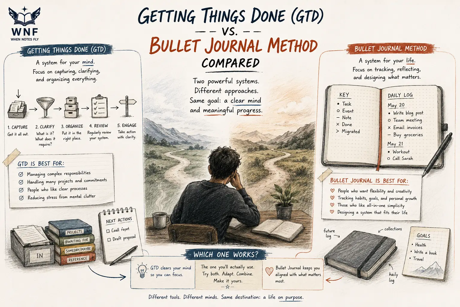 GTD vs Bullet Journal: An Expert Comparison
