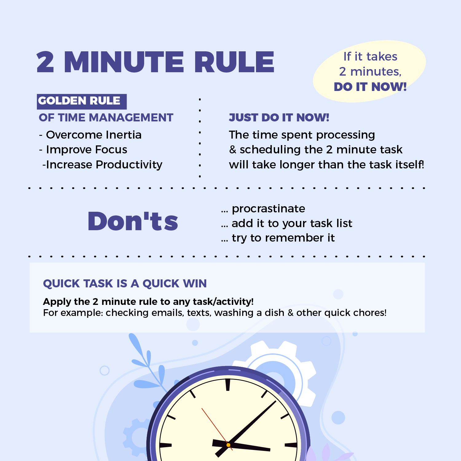 The Two-Minute Rule: A Productive Time Management Hack