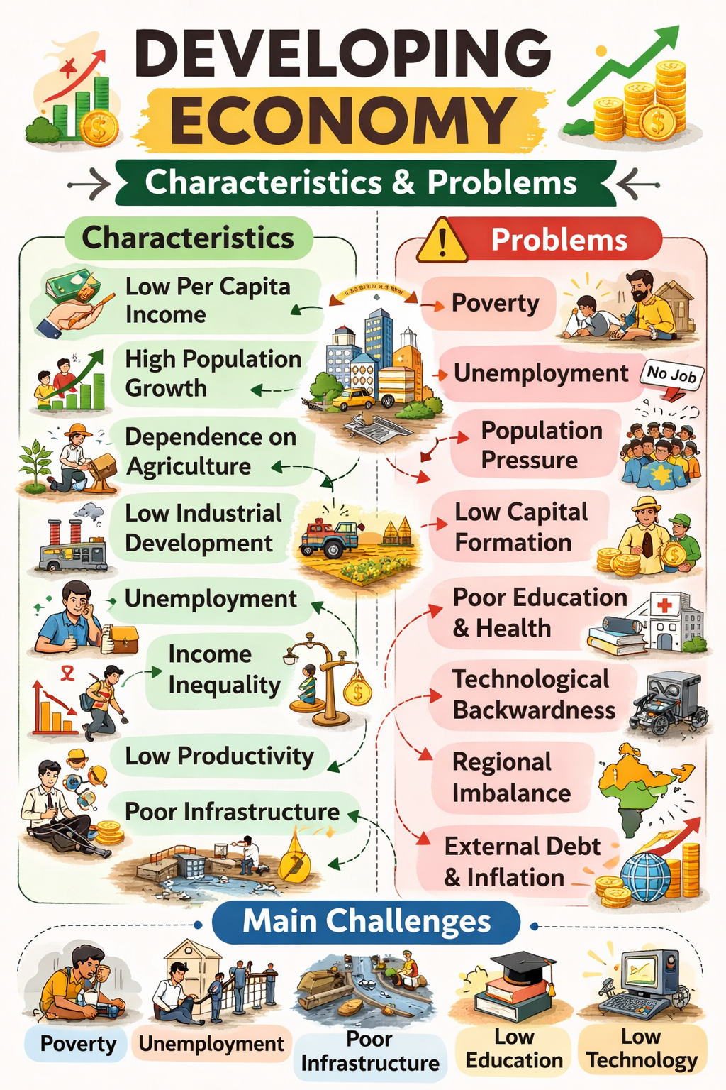 What Is Economic Development? Growth and Wealth Disparities