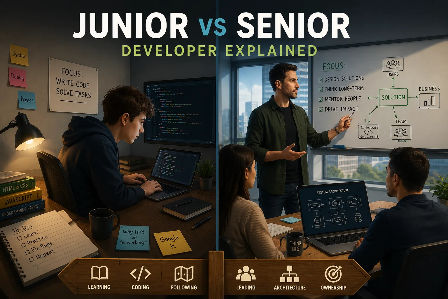 Understanding Junior vs Senior Developer Roles