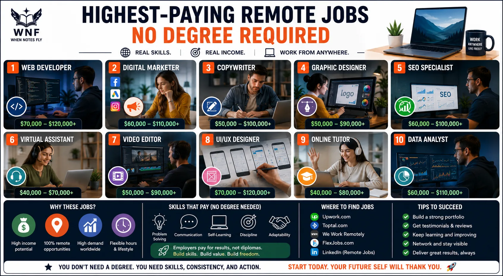 Highest Paying Remote Jobs That Do Not Require a Degree